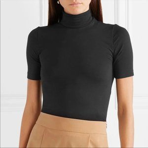 Wolford Satin Naturel Turtleneck Tee Size S